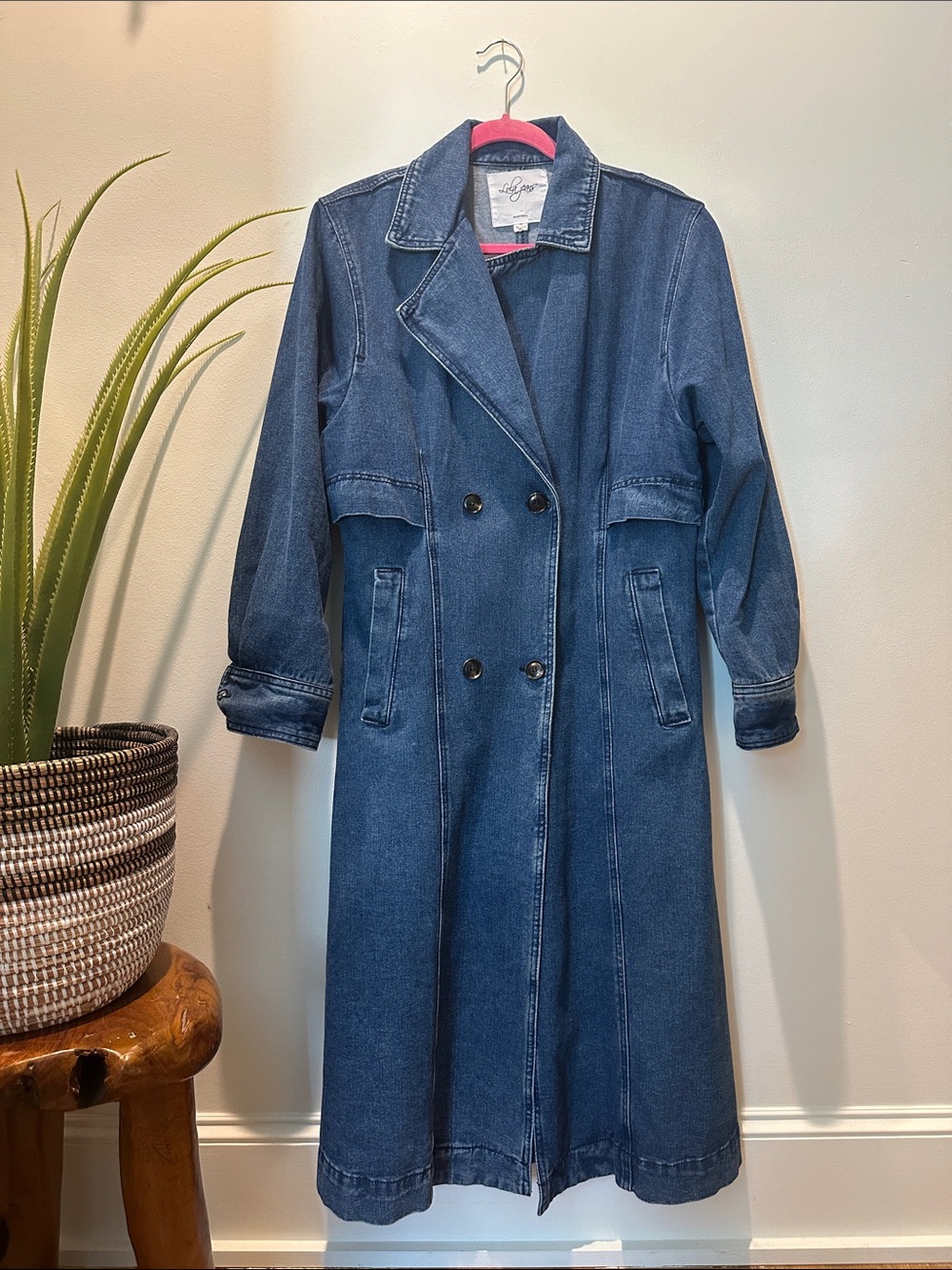 Women’s Denim Trench Coat - Blue